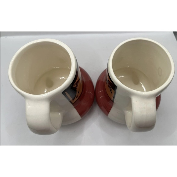 VINTAGE Ute Mountain Pottery Coffee Mugs Set of 2 Tribal Artist Signed 16oz OOAK - Picture 4 of 6